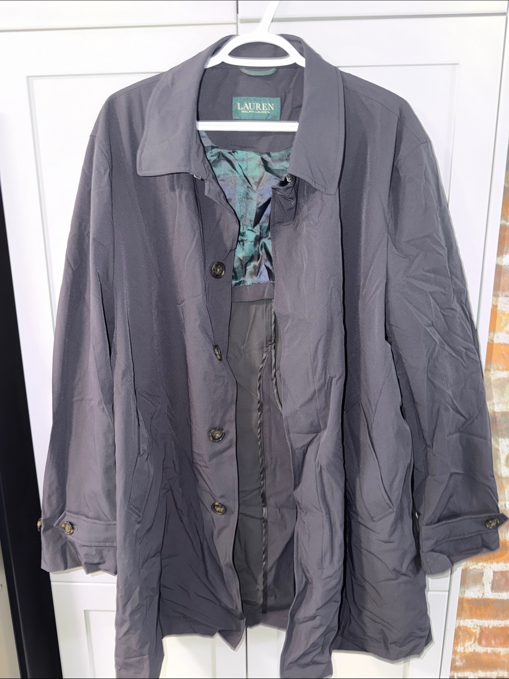 Lauren Ralph Lauren Men's Dark Gray Trench Coat